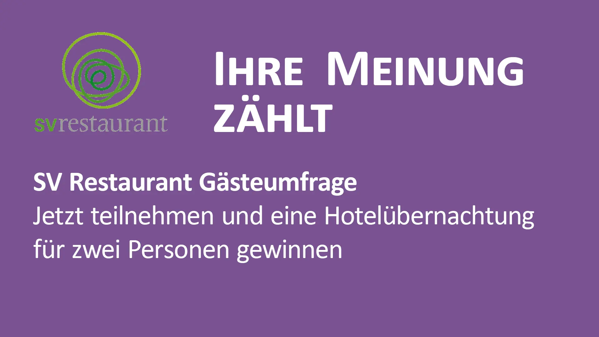 Bild-SV Restaurant Gästeumfrage