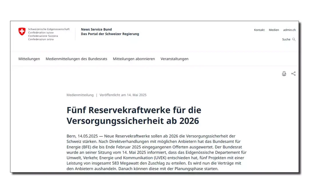 Reservekraftwerke